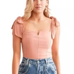 NWT Free People Intimately Pink Bodysuit
